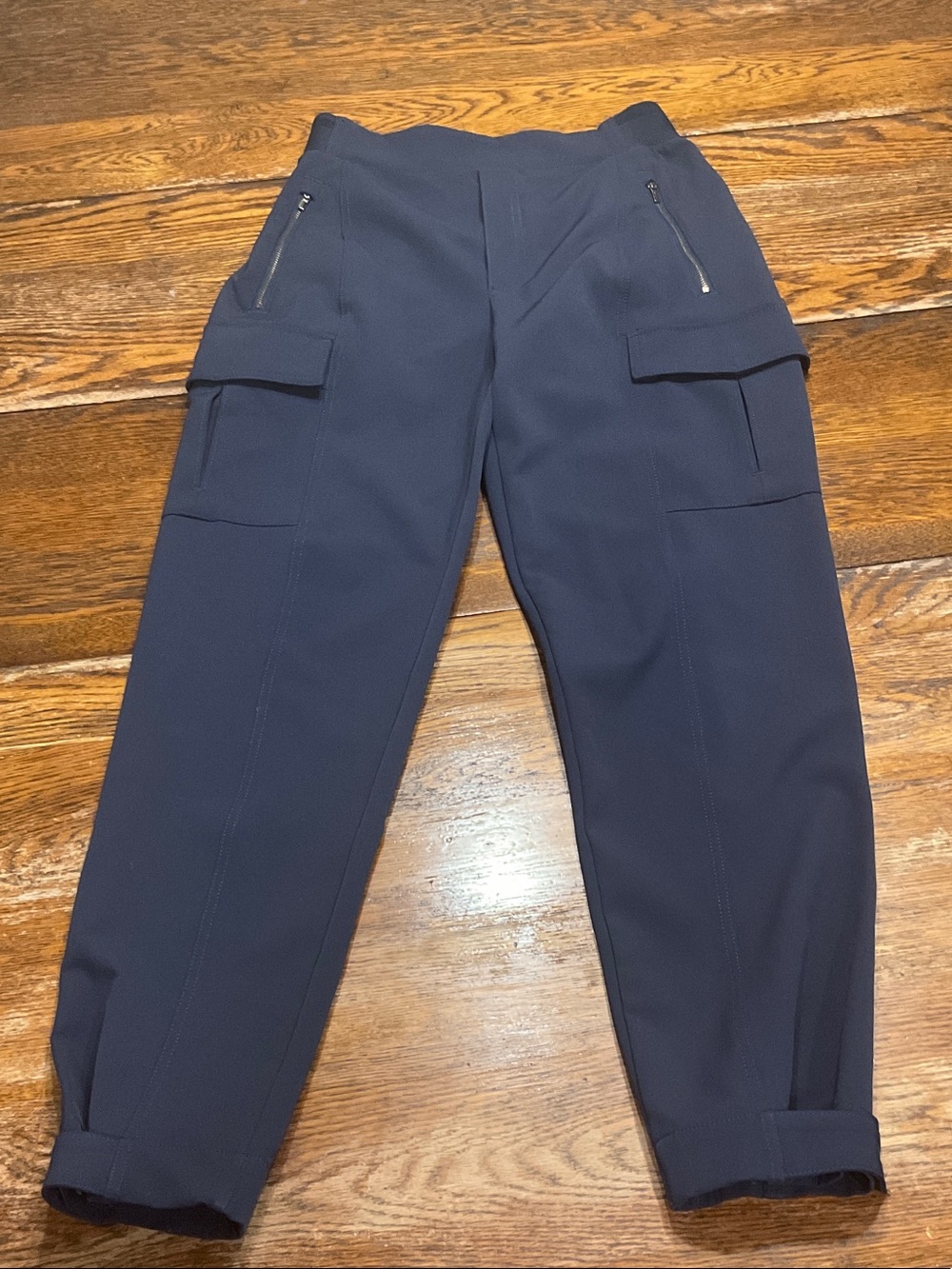 Men's Navy Cargo Tapered Pants
